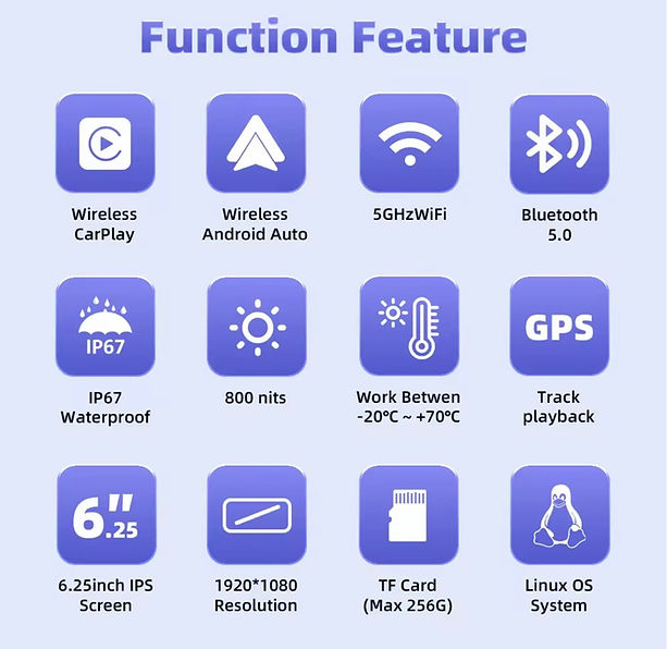 Bike CarPlay with collision detection - E3 elite - MotoVibeIndia