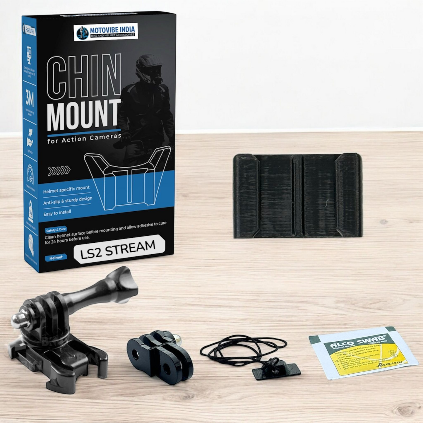 LS2 Stream Evo FF320 - Chin Mount - MotoVibeIndia