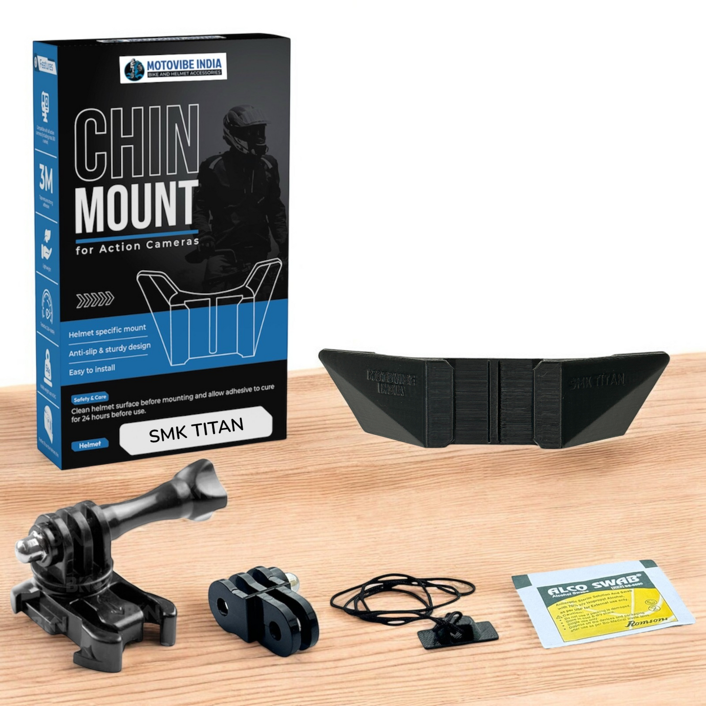 SMK Titan - Chin Mount - MotoVibeIndia