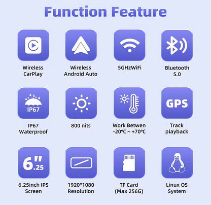 Bike CarPlay with collision detection - E3 elite - MotoVibeIndia