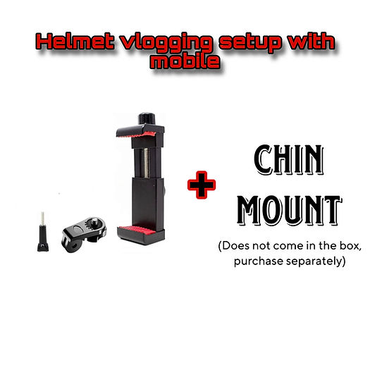 Mobile mount compatible with chin mount - MotoVibeIndia