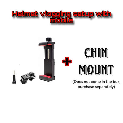 Mobile mount compatible with chin mount - MotoVibeIndia