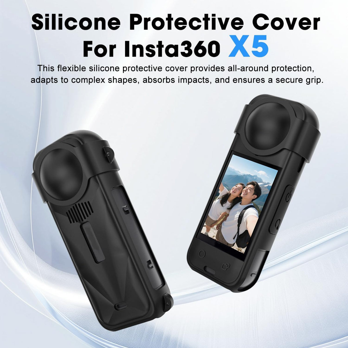 Soft Silicone Protective Case Compatible with Insta 360