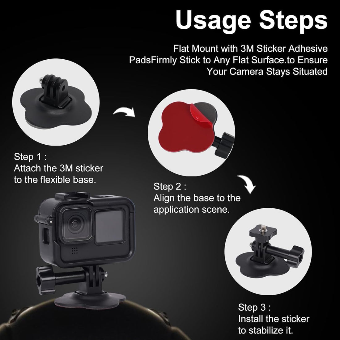 Helmet Flexible Adhesive Mount