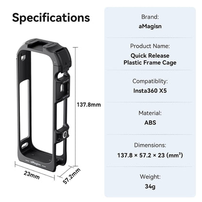 ABS Frame Cage for Insta360 X5