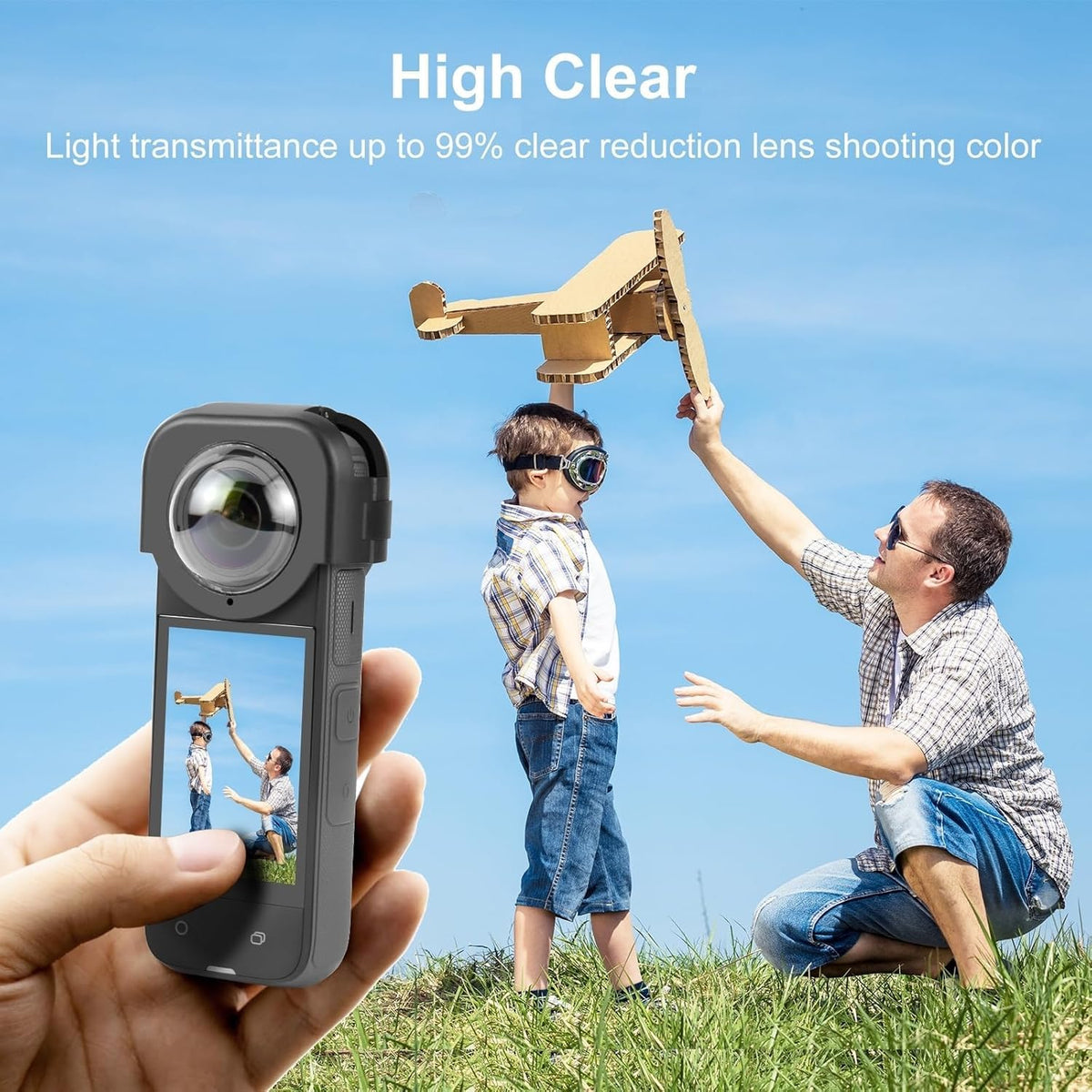 Shockproof Clip-On Dual Lens Protector for Insta360