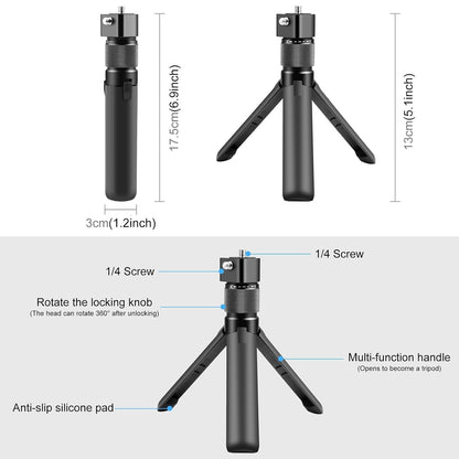 Small Tripod for Insta360 with Rotating Handle