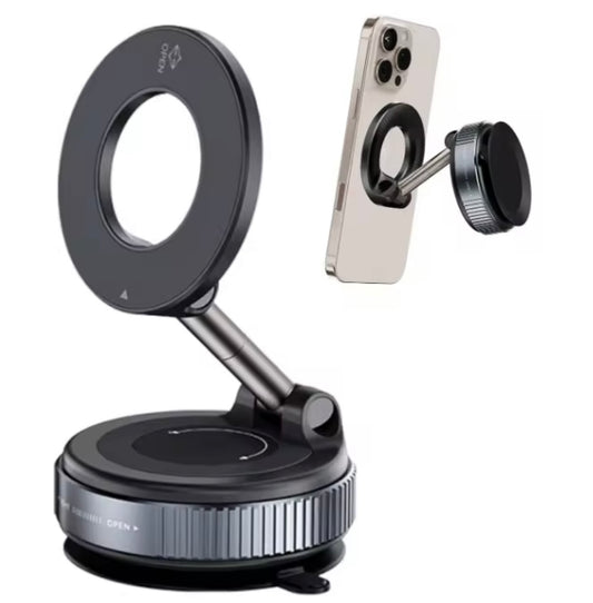 360 Degree Rotation Stable Glass Vacuum Adsorption Suction Vacuum Cell Mobile Desk Stand Car Magnetic Phone Holder - MotoVibeIndia