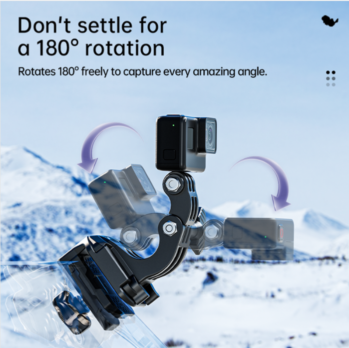 CNC Motorcycle Windshield Clip Camera Mount - PREMIUM