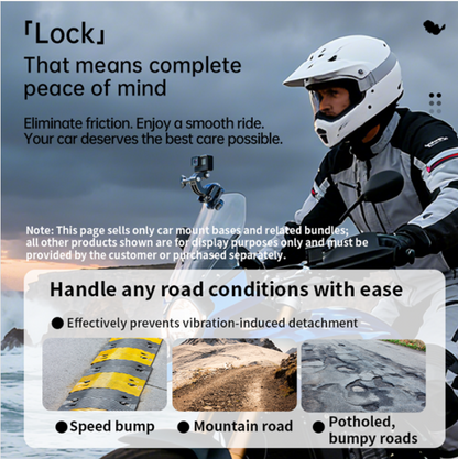 CNC Motorcycle Windshield Clip Camera Mount - PREMIUM