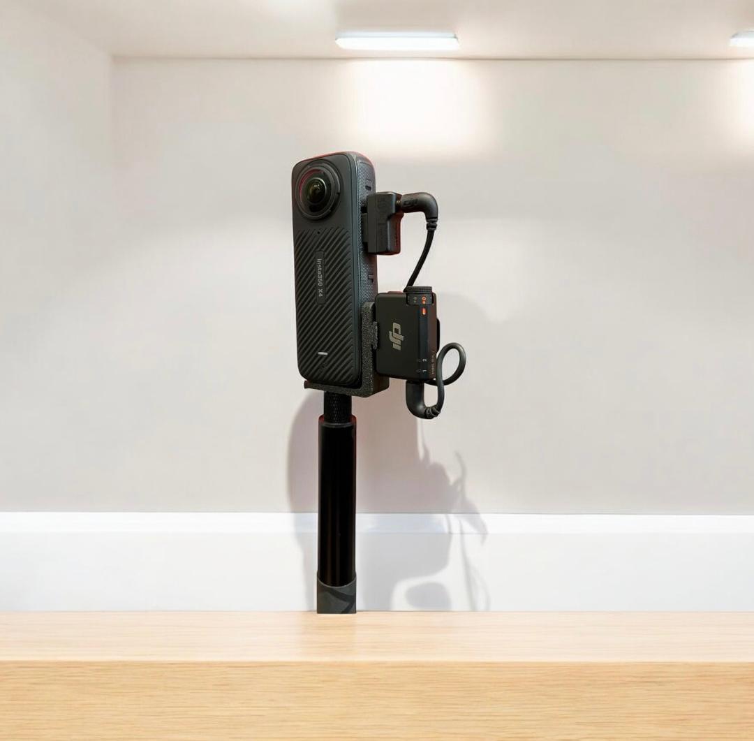 DJI Mic mini holder for Insta 360 - X3, X4, X5 - MotoVibeIndia