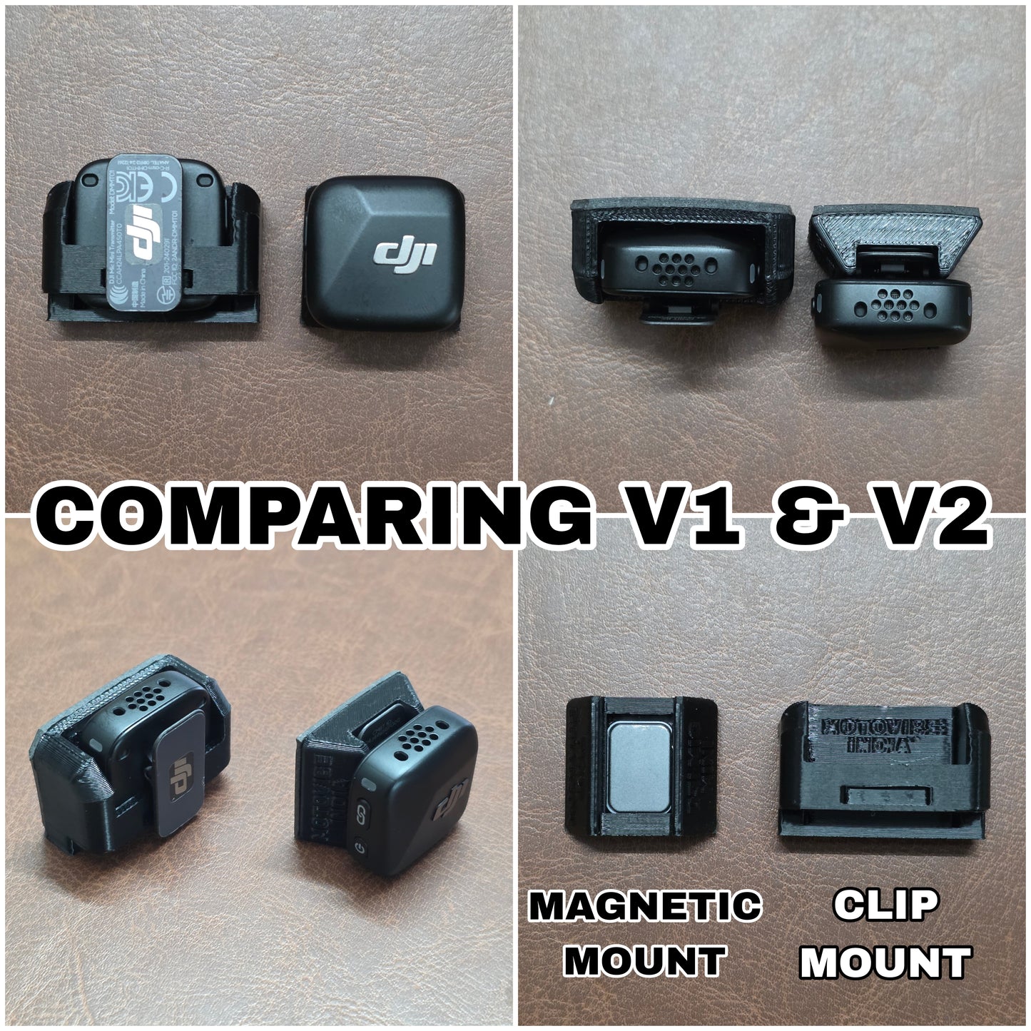 DJI Mic Mini Holder - Helmet Mount