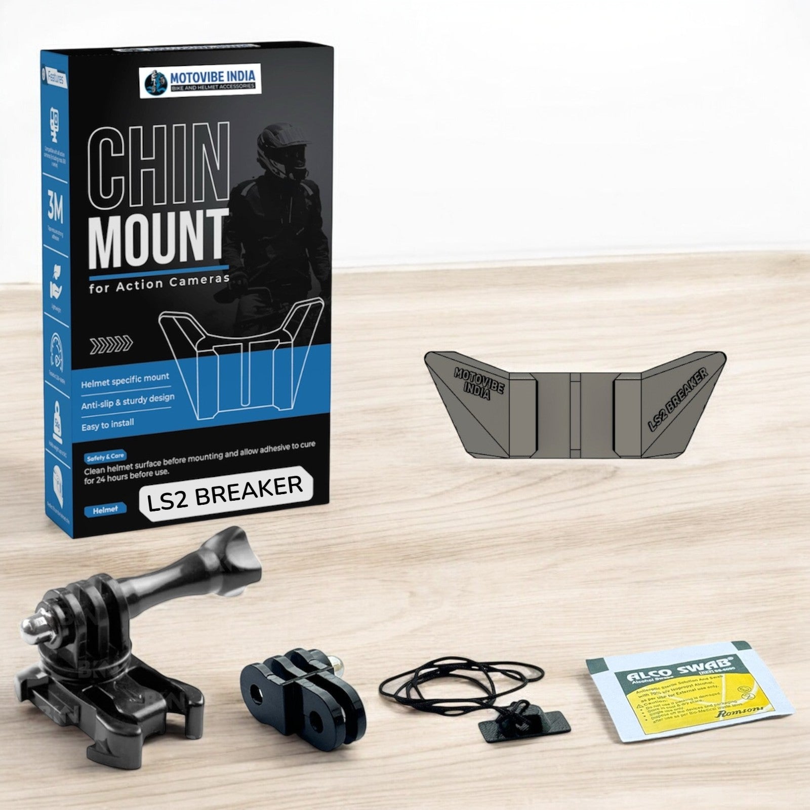 LS2 FF390 Breaker - Chin Mount - MotoVibeIndia