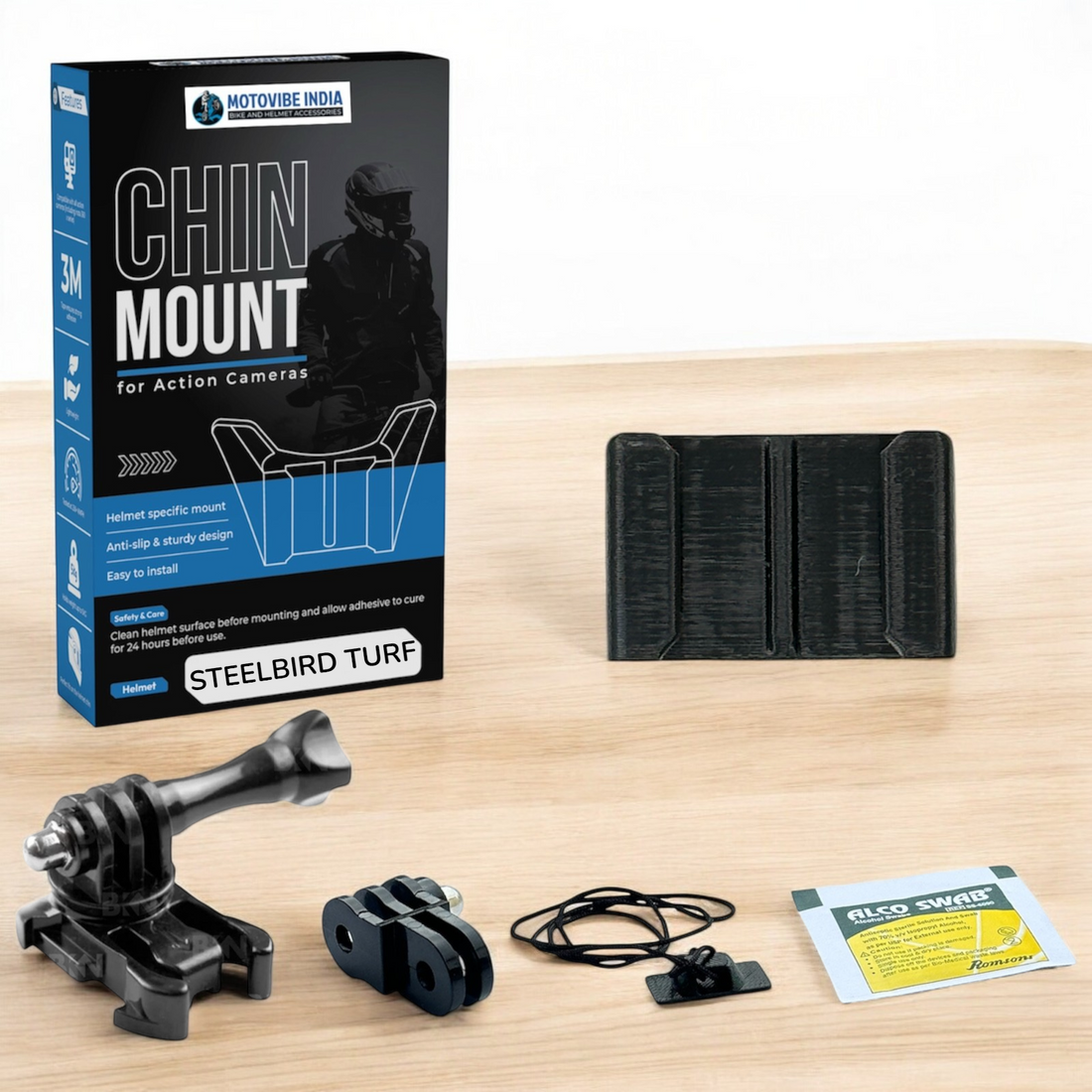 Steelbird Turf - Chin Mount - MotoVibeIndia