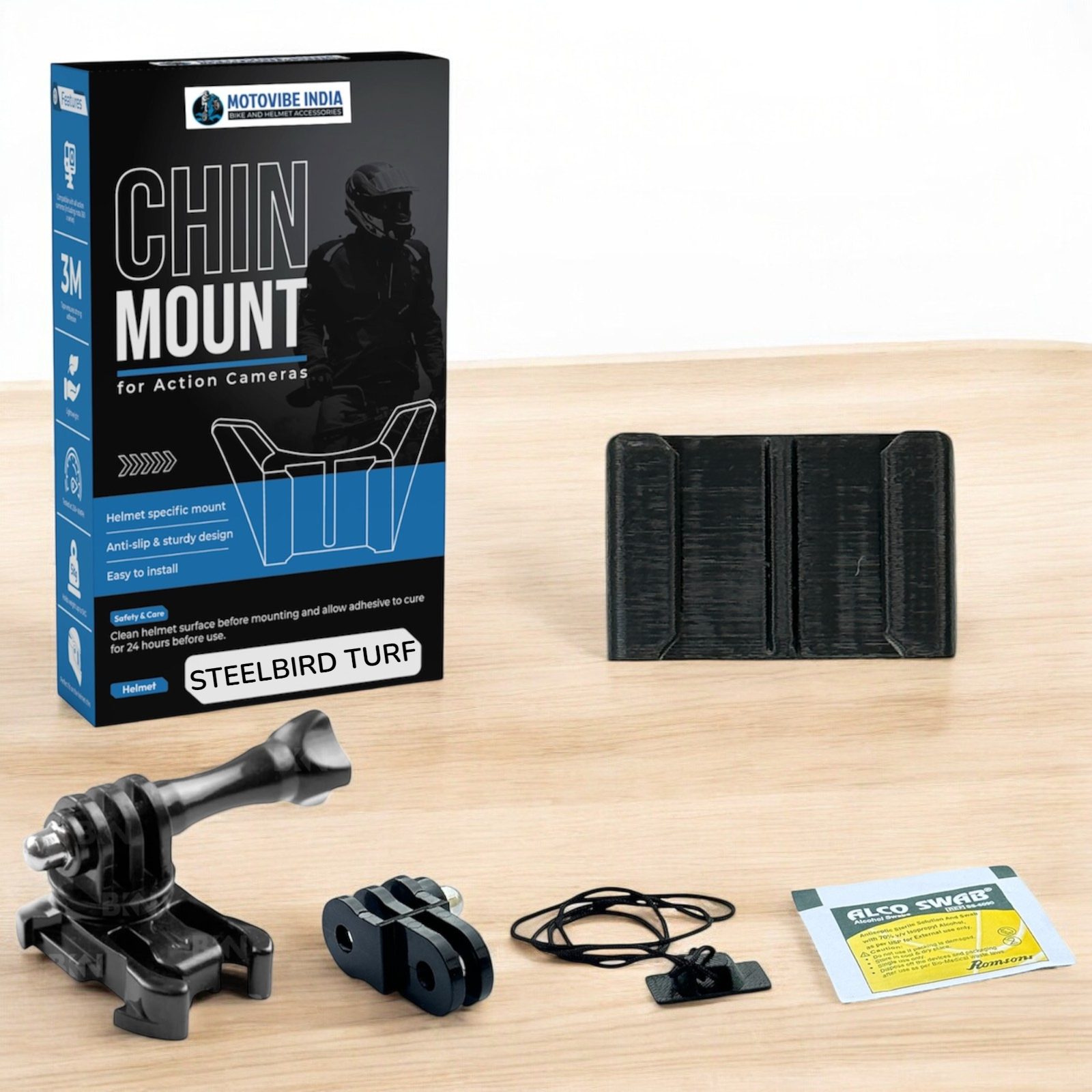 Steelbird Turf - Chin Mount - MotoVibeIndia