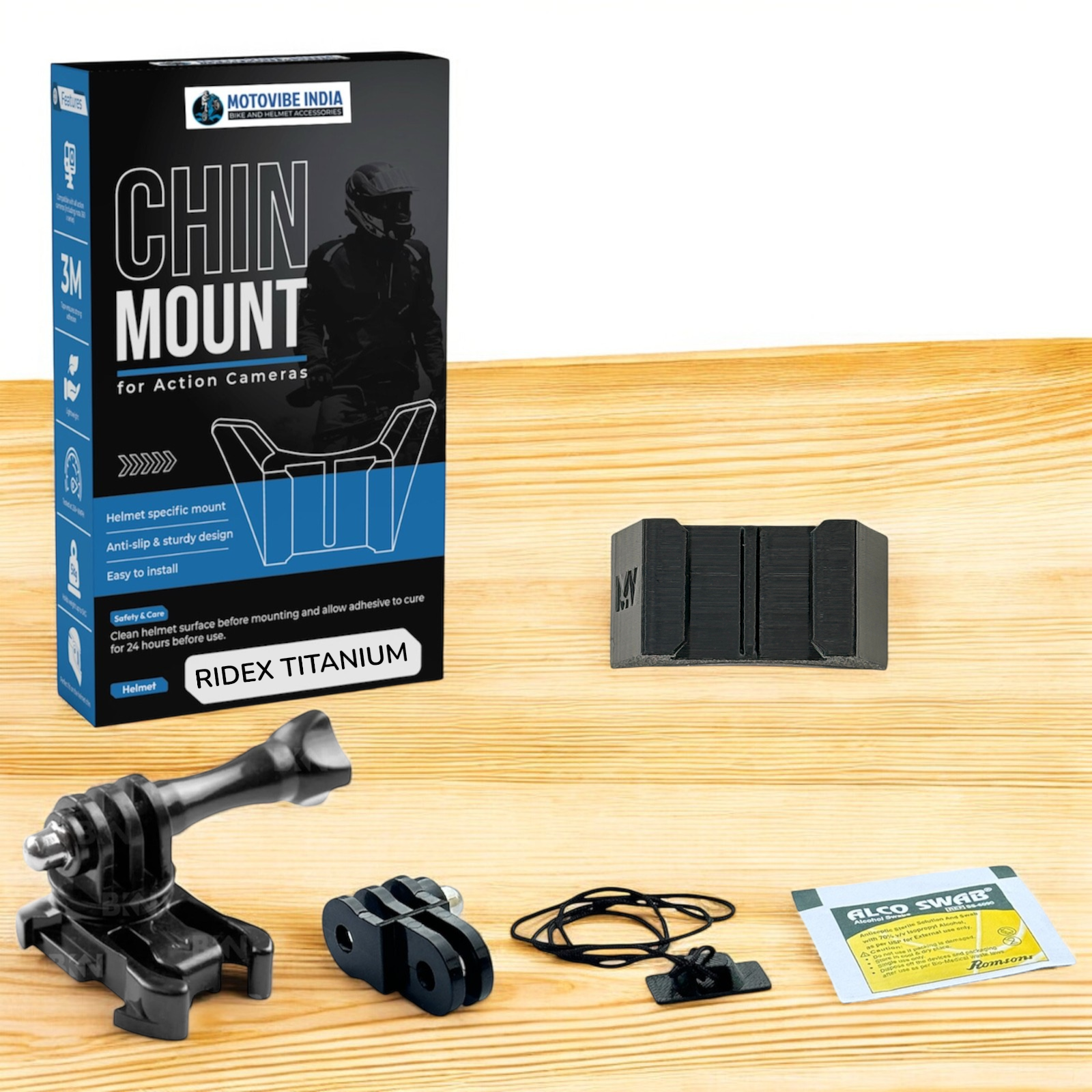 Ridex Titanium - Chin Mount - MotoVibeIndia